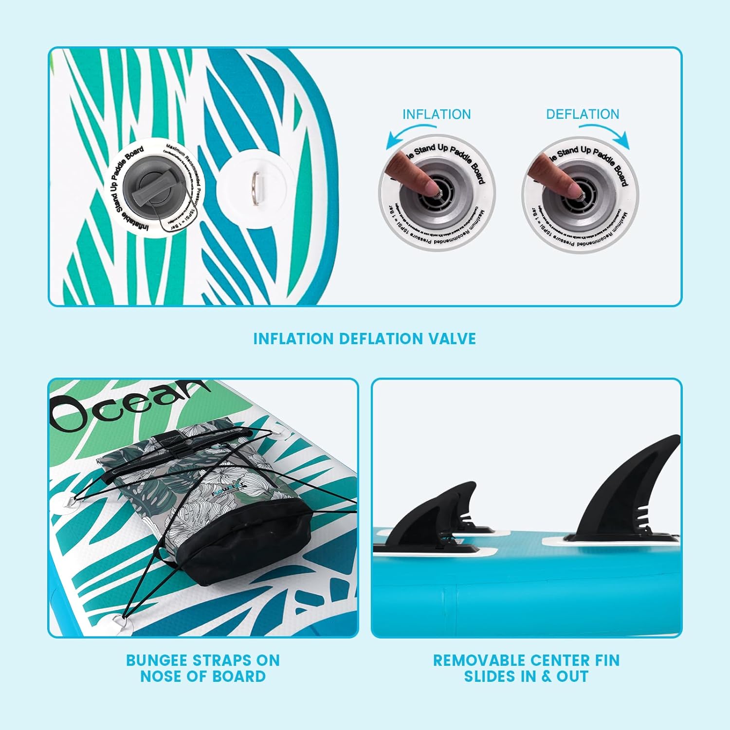 11'x32"x6" Inflatable Paddle Board with High-pressure Air Pump