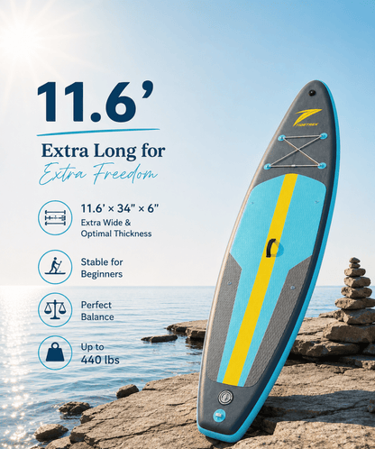 Glidark Horizon 11'6" Inflatable Paddle Board | Complete SUP Package - Glidark Outdoor Inc.